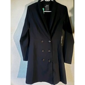 Black long blazer dress